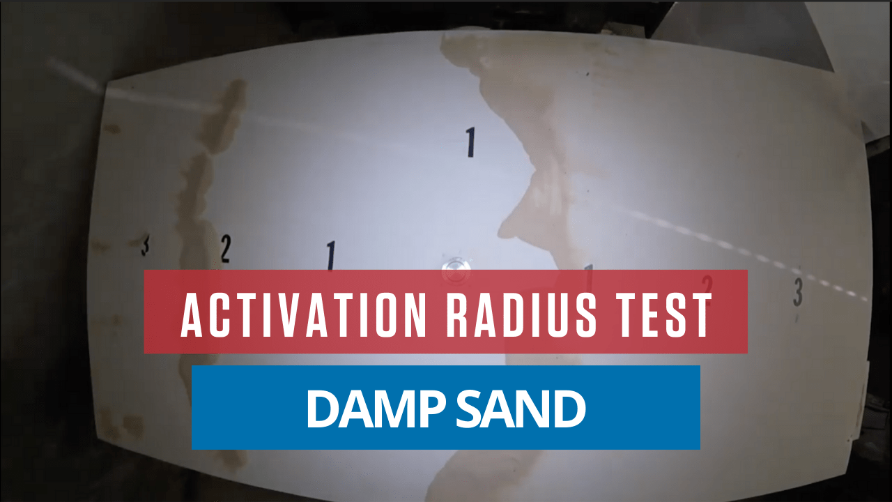 AirSweep Activation Radius Test: Damp Sand