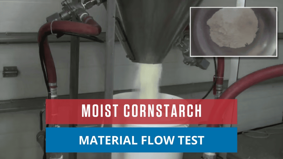Moist Cornstarch Material Flow Test