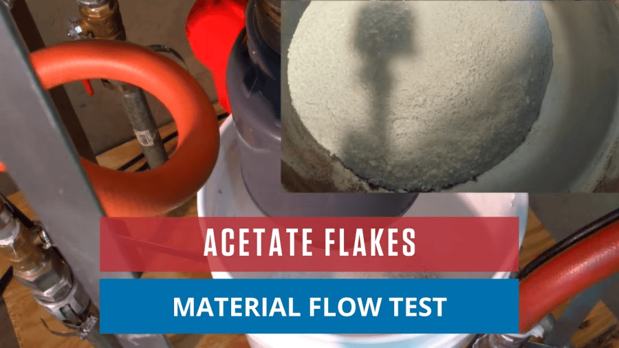 Acetate Flakes Material Flow Test