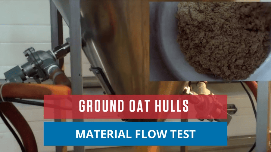 Ground Oat Hulls Material Flow Test