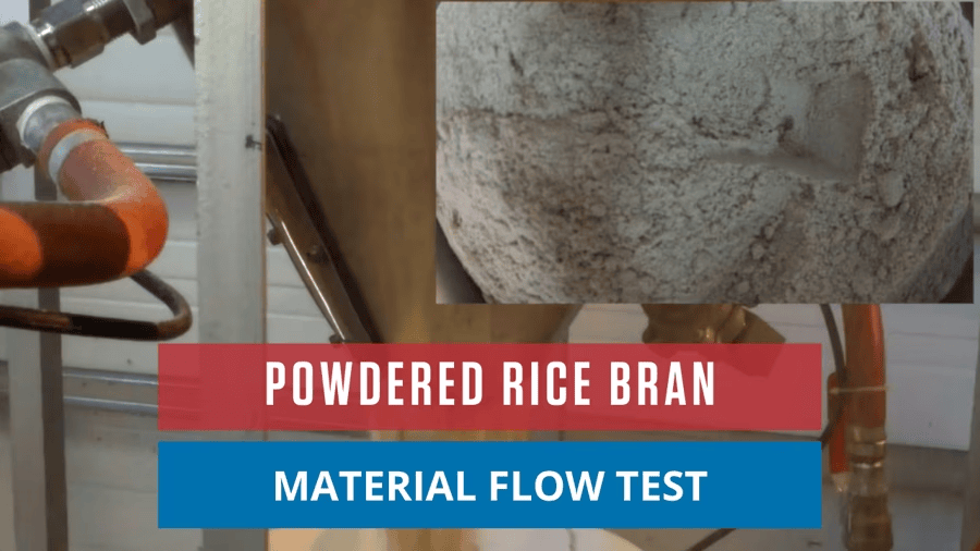 Powdered Rice Bran Material Flow Test