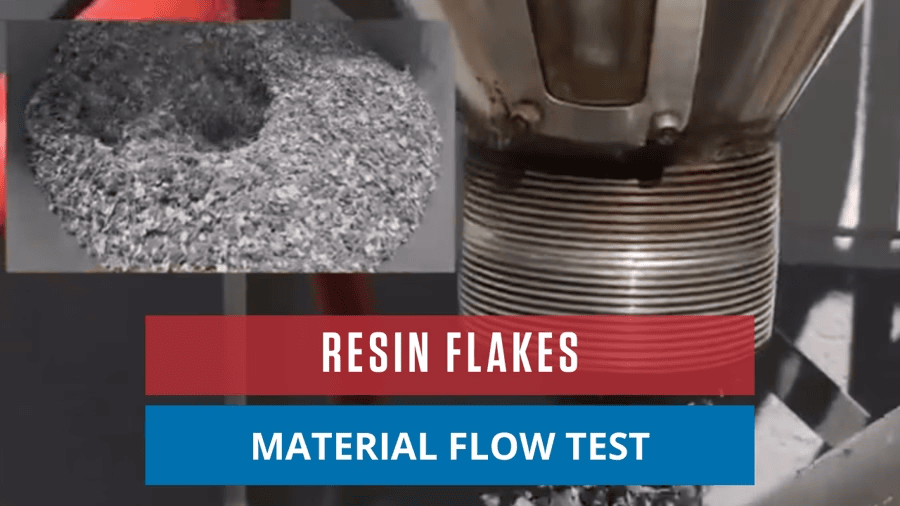 Resin Flakes Material Flow Test