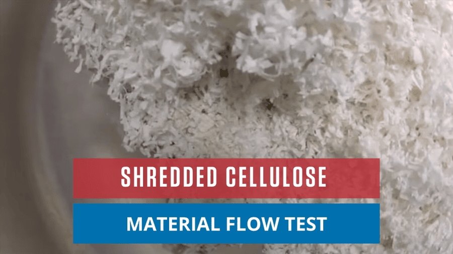 Shredded Cellulose Material Flow Test
