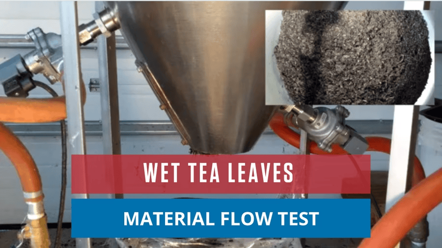 Wet Tea Leaves Material Flow Test