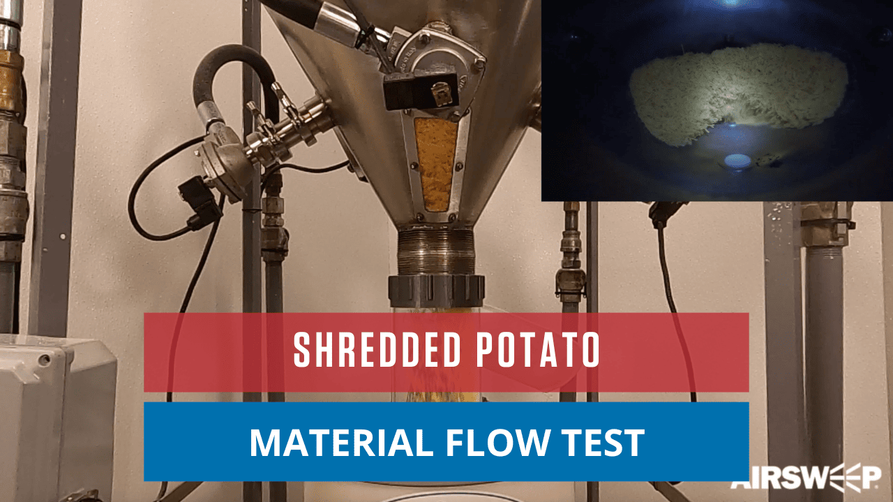 Shredded Potato Material Flow Test