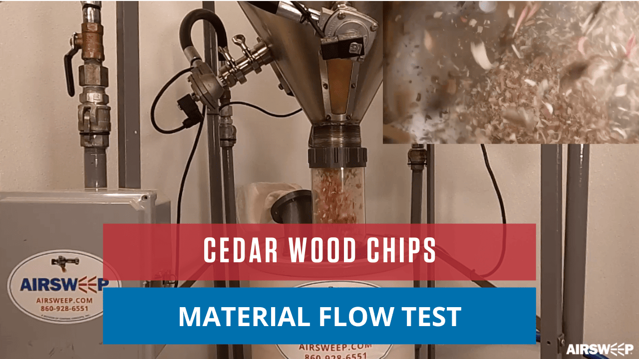Cedar Wood Chips Material Flow Test