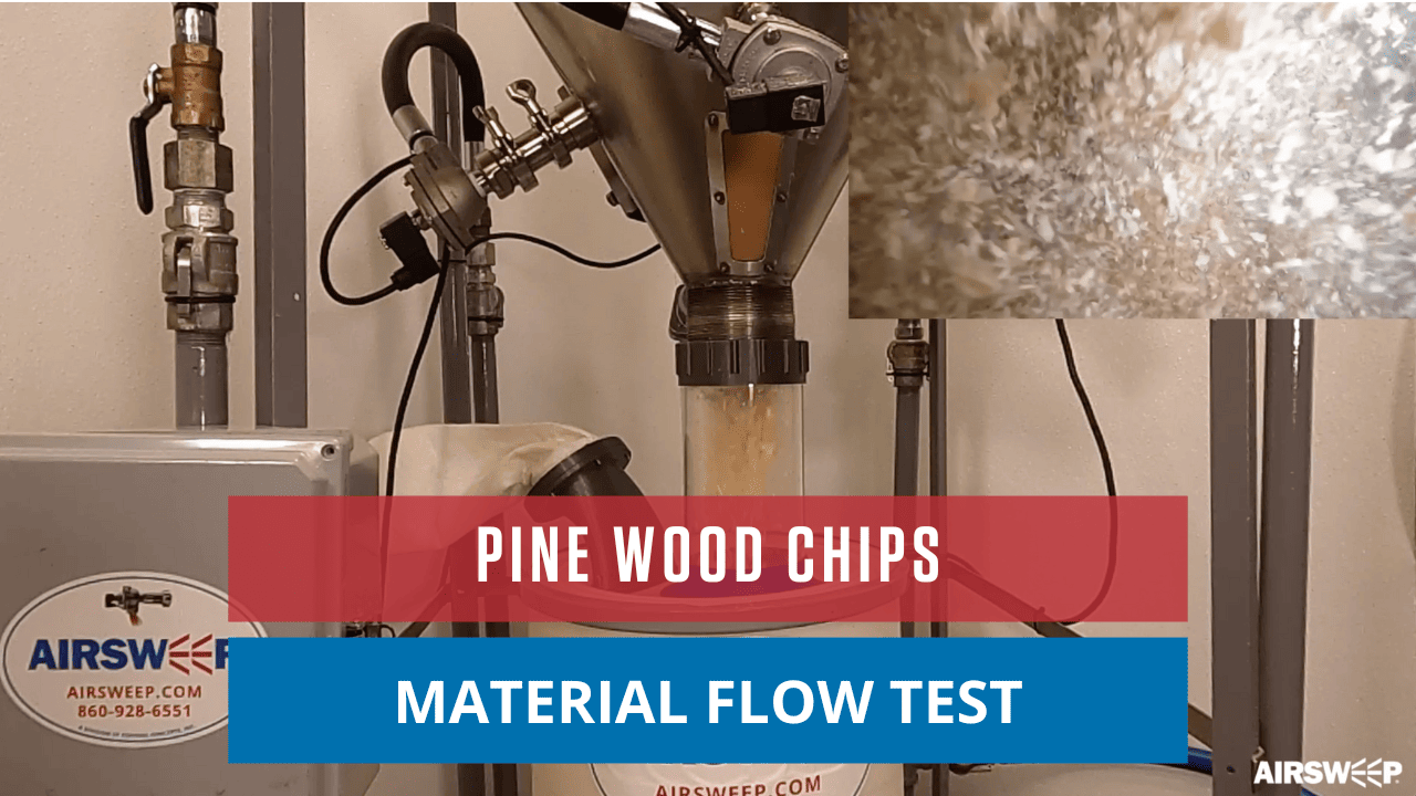 Pine Wood Chips Material Flow Test